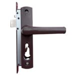 Security Screen Door Lock Hinged | Brown | Snib | Cylinder Not Included