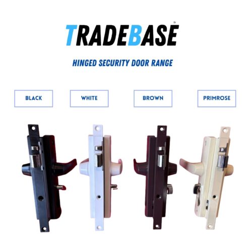 Security Screen Door Lock Hinged | Brown | Snib | Cylinder Not Included - Image 6