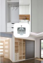 Wardrobe Cabinet Cupboard Roller Sliding Replacement Track 1 to pack