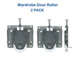 Sliding Wardrobe Door Roller Wheels | Concave | Bottom Mount | Sheave | Robe Cupboard Screen Glass | 2 Pack