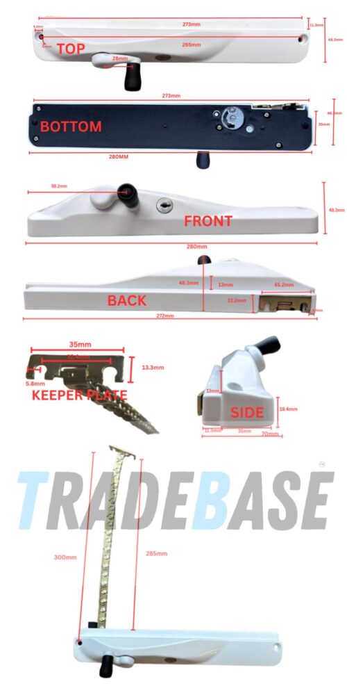 Window Chain Winder Brown | Left Hand | Lockable Keyed Alike - Image 4