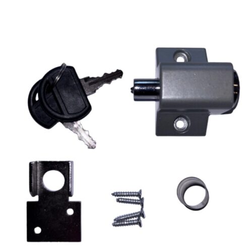 Mini Push Lock Door & Window Lock | Silver Grey  | 4 pack - Image 3