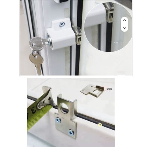 Mini Push Lock Door & Window Bolt | White | 4 Pack - Image 10