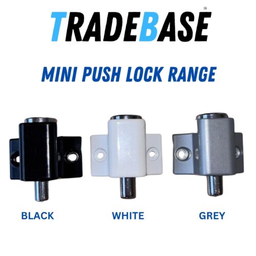 Mini Push Lock Door & Window Bolt | White | 4 Pack - Image 8