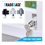 Mini Push Lock Door & Window Bolt | White | 4 Pack - Image 11