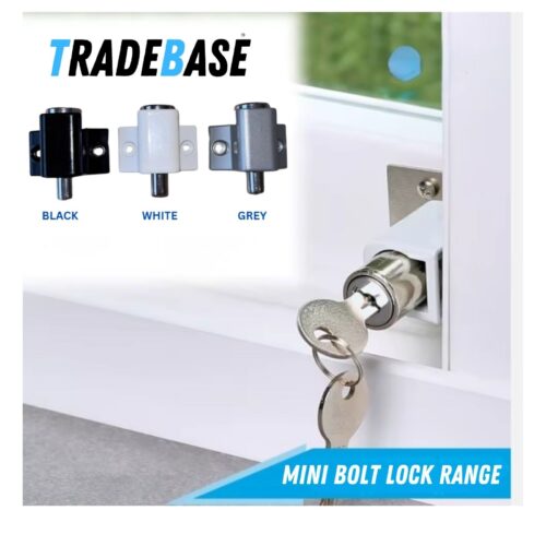 Mini Push Lock Door & Window Bolt | White | 4 Pack - Image 11