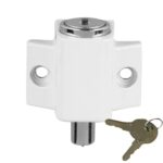 Mini Push Lock Door & Window Bolt | White | 4 Pack - Image 2
