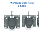 TRADEBASE Sliding Wardrobe Robe Door Roller Wheel Cupboard Wheels Screen Glass 2 Pack
