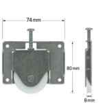 Sliding Carriage Wardrobe Robe Door Roller | Concave Wheel | Cupboard |Screen | Glass |  20 Pack - Image 2