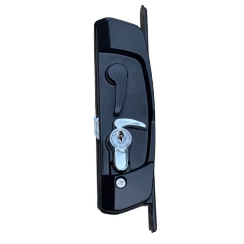 Sliding Security Barrier Door Lock | Black | Cylinder + 3 Keys
