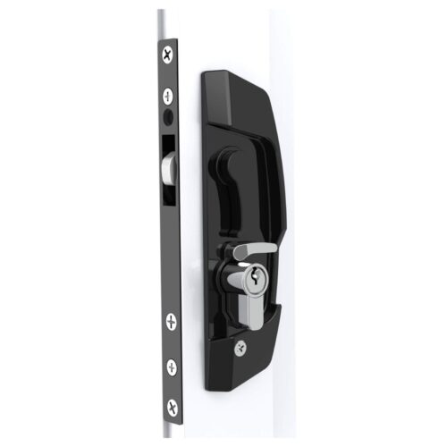Sliding Security Barrier Door Lock | Black | Cylinder + 3 Keys - Image 5