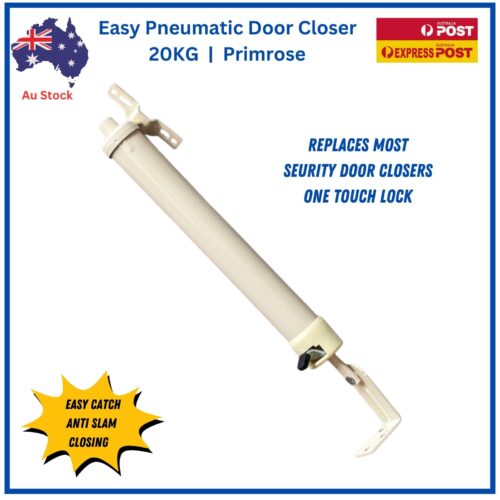Security Screen Door Closer Pneumatic | One Touch Adjust  | Universal  | Primrose - Image 6