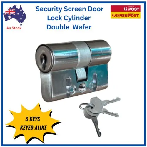 Security Door Lock Cylinder Barrel | 3 Keys | Double Wafer Standard - Image 4