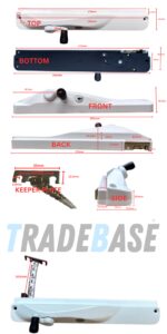 TRADEBASE Window Winder White | Stainless Steel Chain |  Lockable 100mm Restricted - Image 4