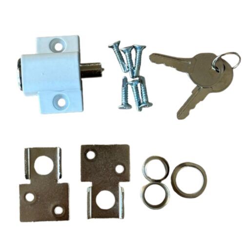 Mini Push Lock Door & Window Bolt | White | 4 Pack - Image 4