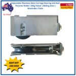 Adjustable Stainless Steel Carriage Bearing and Axel Polymer Roller | 35kg Rated  | Sliding Door | Wardrobe | Patio - Image 3