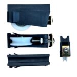 Adjustable carriage and 32mm roller for A&L® sliding doors - top view showing zinc adjustment bracket and height screw