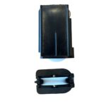 Adjustable carriage and roller with spring 32mm for Bradnams® patio doors front view showing nylon housing and acetal roller