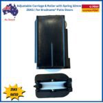 Adjustable carriage and roller with spring 32mm for Bradnams® patio doors product overview with front and side views