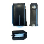 Adjustable carriage and roller with spring 32mm for Bradnams® patio doors showing multiple angles front side and top