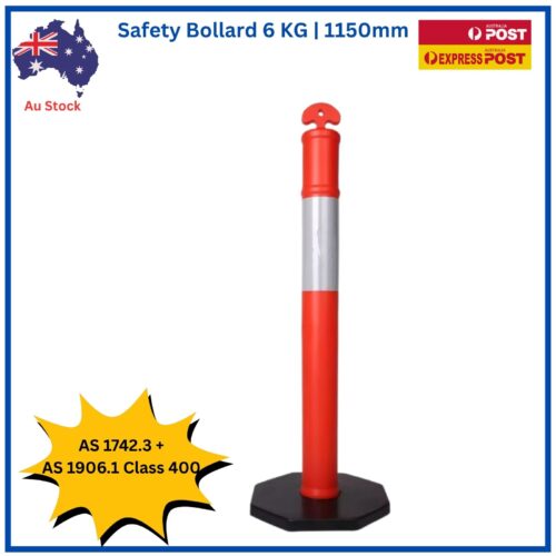 TradeBase 6kg Safety Bollard 1150mm with Class 400 Reflective Band