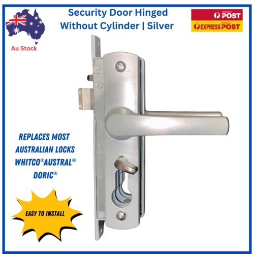 Security Screen Door Lock Hinged | Silver  | Snib - Image 3