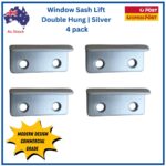 Window Sash Lift Double Hung Silver 4 Pack - eBay hero showing four units
