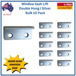 Window Sash Lift Double Hung Silver Bulk 10 Pack - eBay hero showing ten units