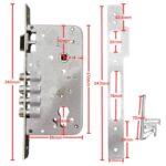Delf 9068 mortice lock dimensions — 240mm faceplate, 50mm backset, 78mm centres, 28.5mm spindle, 85mm euro