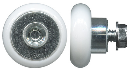 19mm convex acetal roller for shower, flyscreen and wardrobe sliding doors, 8kg – TradeBase ROL19CVX8