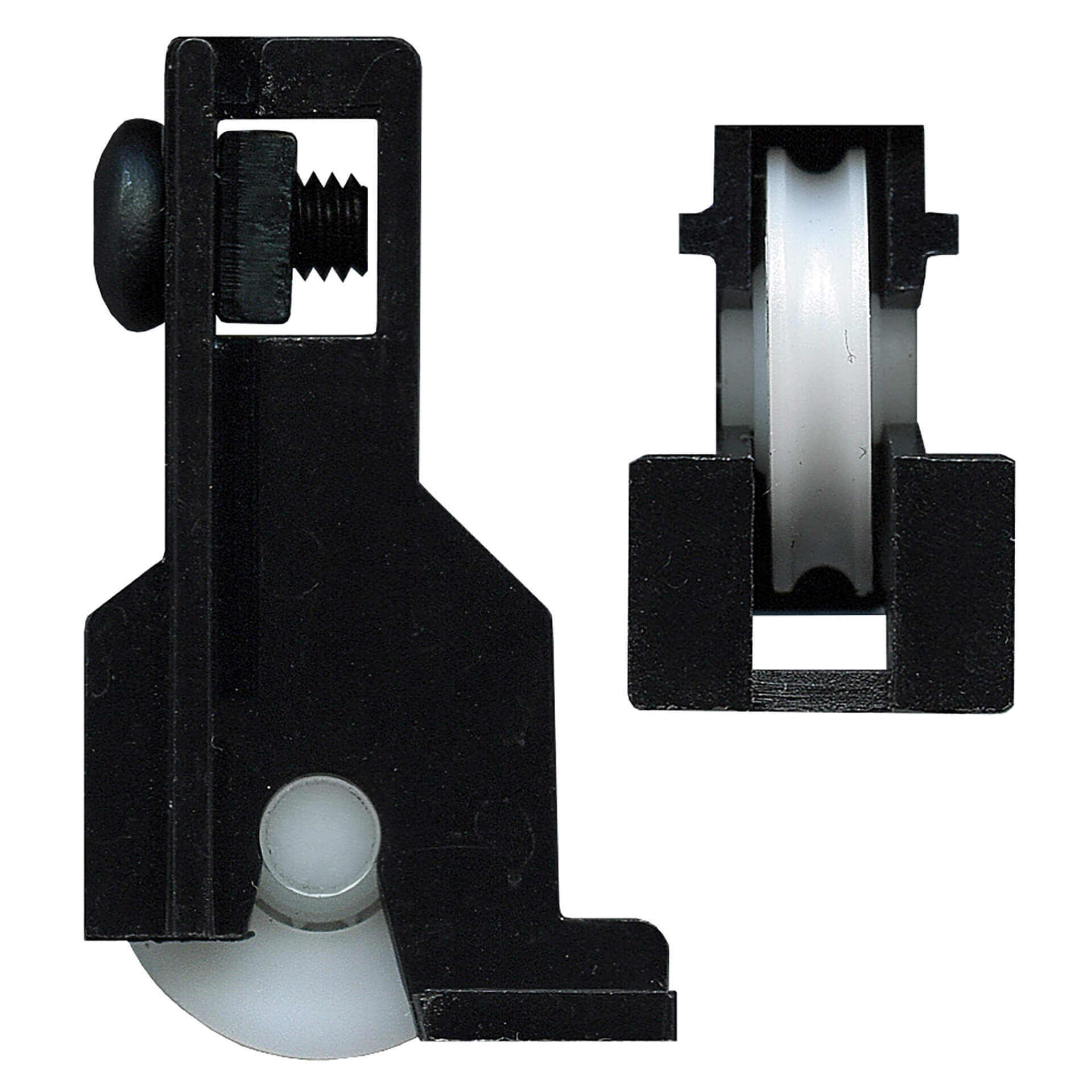 16mm Sliding Door Carriage & Acetal Roller – Adjustable Nylon – Main Image 16mm Sliding Door Carriage & Acetal Roller – Adjustable Nylon, 21 x 36 x 14 mm