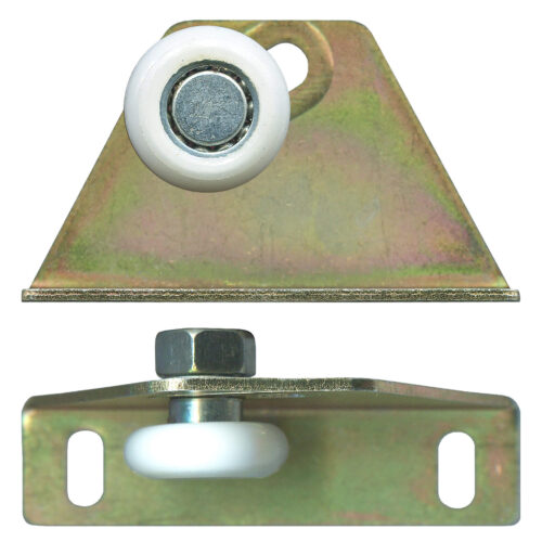 20mm Sliding Door Trolley & Acetal Roller – Single Top Hung Steel, 59 x 35 x 18 mm