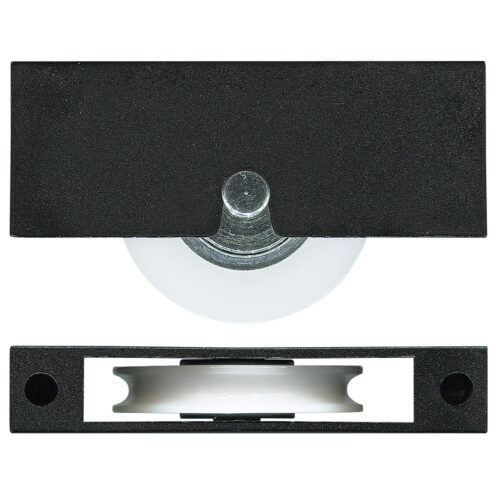 27mm Sliding Door Carriage & Acetal Roller – Plastic, 48 x 27 x 9 mm