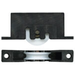 28mm Sliding Door Carriage & Acetal Roller – Black Adjustable Plastic, 76 x 35 x 12 mm