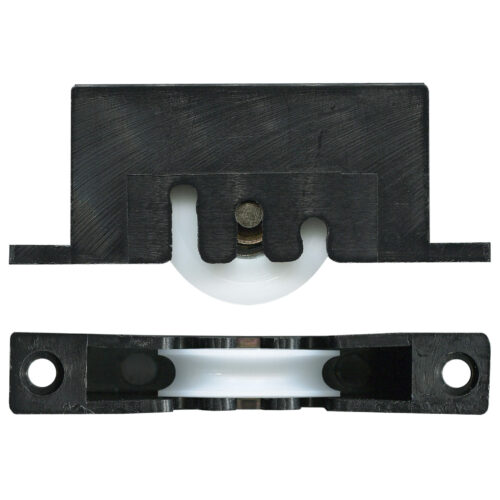 28mm Sliding Door Carriage & Acetal Roller – Black Adjustable Plastic, 76 x 35 x 12 mm
