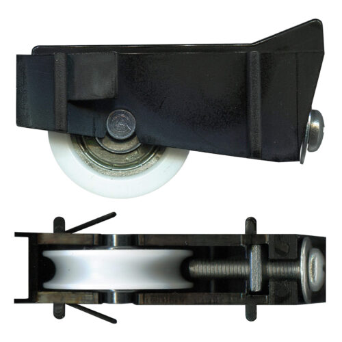 Sliding Door Carriage & Acetal Roller – Adjustable Nylon, 63.5 x 30.9 x 24.5 mm