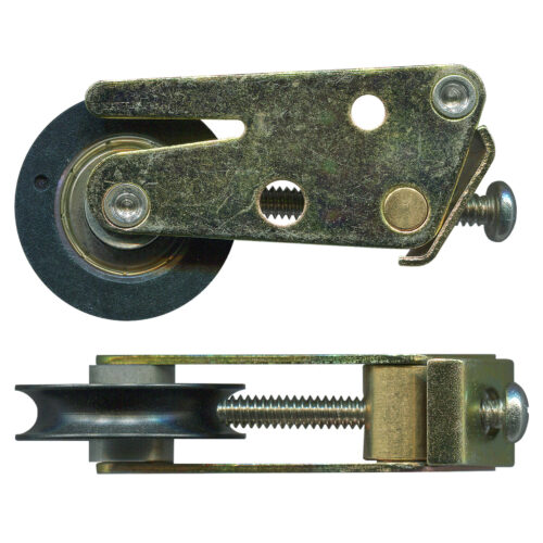 32mm Sliding Door Carriage & Acetal Roller – 17mm Wide Adjustable Zinc-plated steel, 55.8 x 32 x 16.7 mm