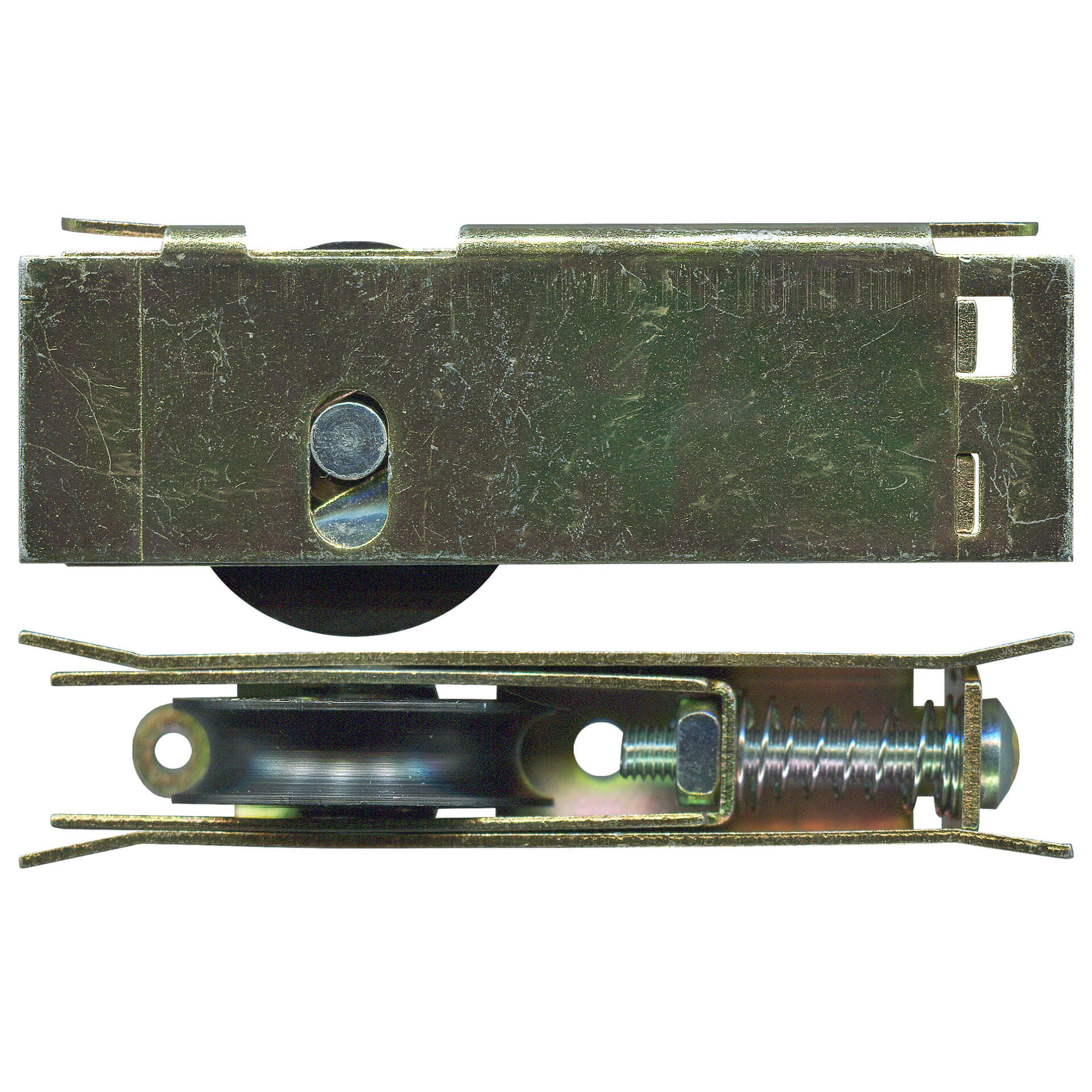 Sliding Door Carriage & Acetal Roller – Adjustable Zinc-plated steel – Main Image Sliding Door Carriage & Acetal Roller – Adjustable Zinc-plated steel, 85.4 x 32.4 x 18.2 mm