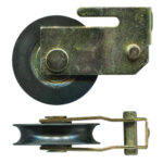 35.8mm Sliding Door Carriage & Acetal Roller – Zinc-plated steel, 46.8 x 35.8 x 15.9 mm