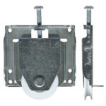 38mm Sliding Door Carriage & Acetal Roller – Adjustable Concave Steel, 73 x 72 x 23 mm