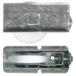 40mm Sliding Door Carriage & Acetal Roller – Adjustable Convex Steel, 70 x 41 x 28 mm