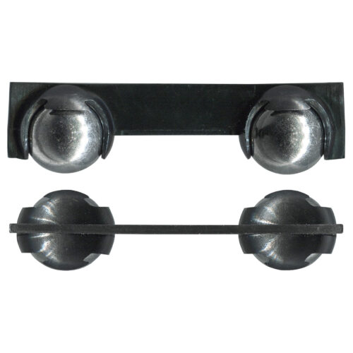 19mm Twin Steel Ball Carriage – Plastic, 19 x 76 x 19 mm