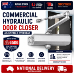 Commercial hydraulic door closer 65kg — Australian stock with Australia Post, Express and Aramex national delivery