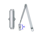 Size comparison of 65kg and 120kg commercial hydraulic door closers