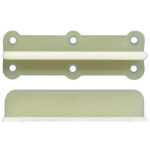 Timber Door Floor Guide – 60mm Plastic, 63 x 13 x 21 mm