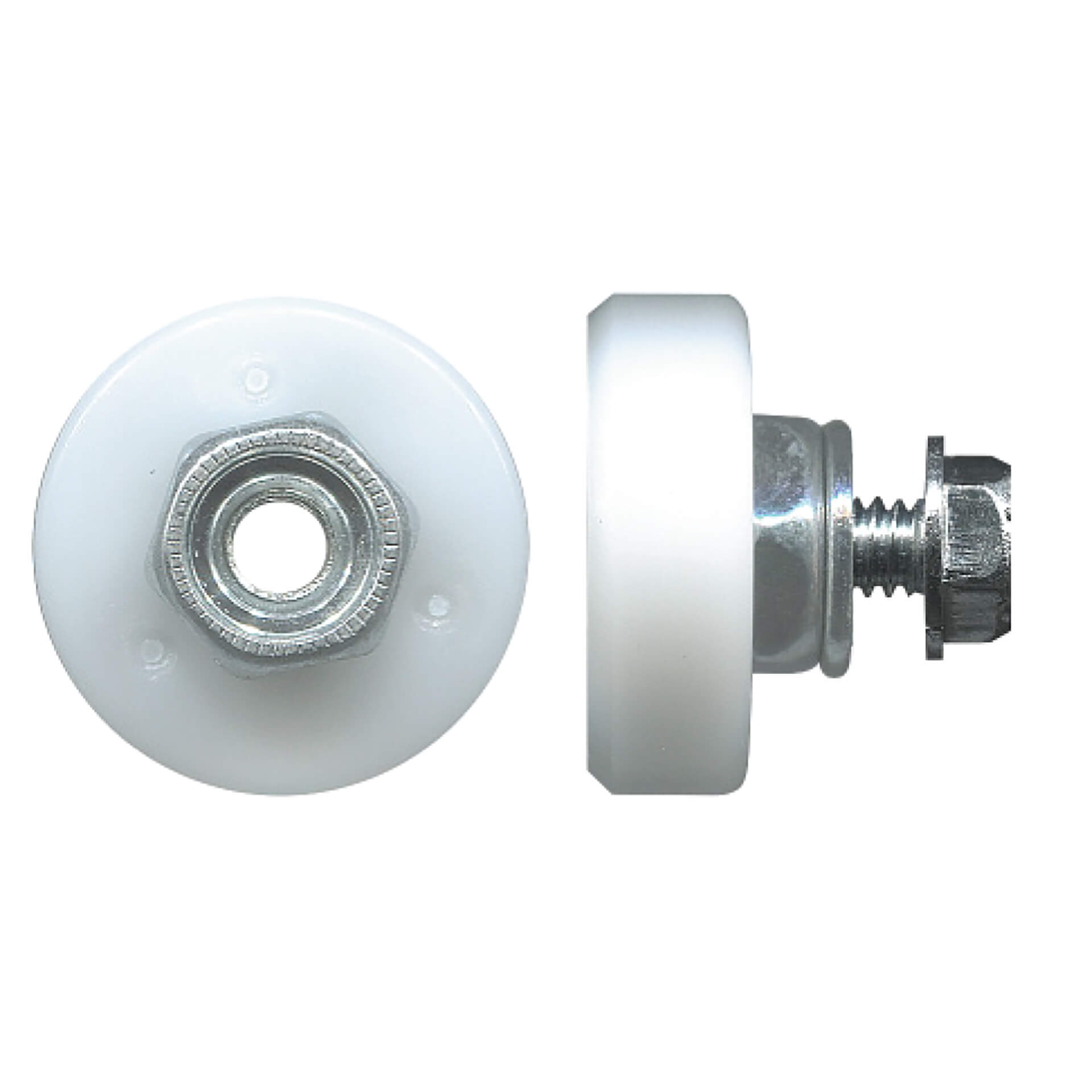 19mm Flat Sliding Door Roller – Acetal Threaded Stud 8kg TradeBase 19mm Flat Sliding Door Roller – Acetal Threaded Stud 8kg