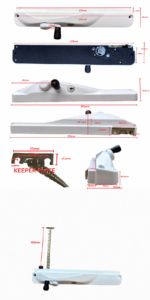 White left hand lockable keyed alike window winder 150mm restricted chain dimensions diagram
