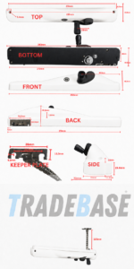 White right hand lockable keyed alike window winder 120mm restricted chain dimensions diagram