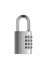 Lightweight aluminium travel combination padlock with resettable code for luggage, backpacks and lockers