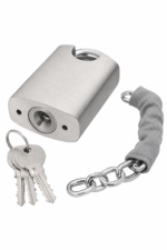Cross-keyway solid brass rectangular padlock for containers and gates - alternative view 5